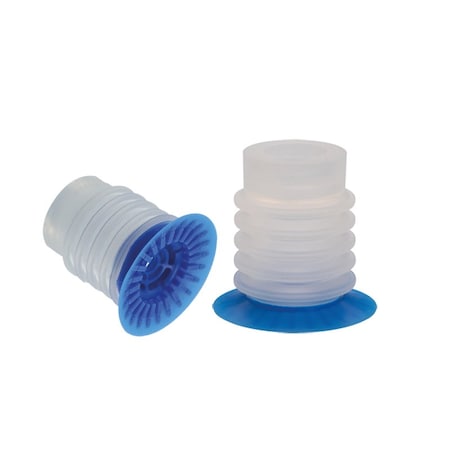 Fipa Bellows vacuum cup diam. 30 mm, Silicone transp. 70 Degrees / blue 40 Degrees Shore 25.030.098.8